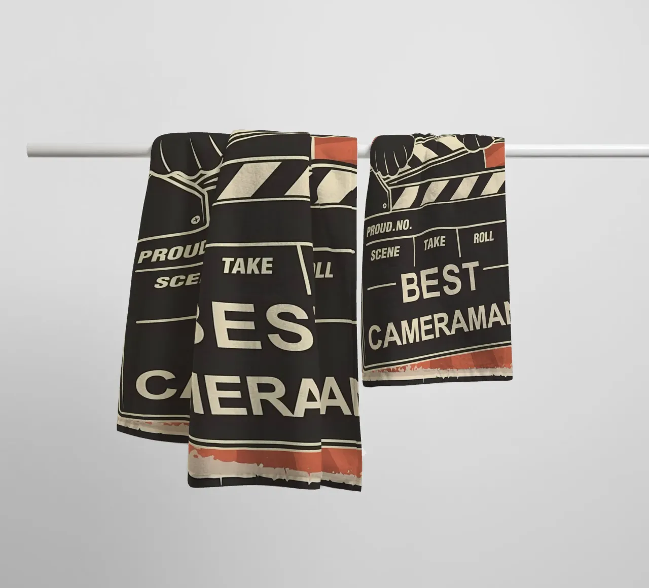 Cat Best Cameraman towel by Monique A Hooper