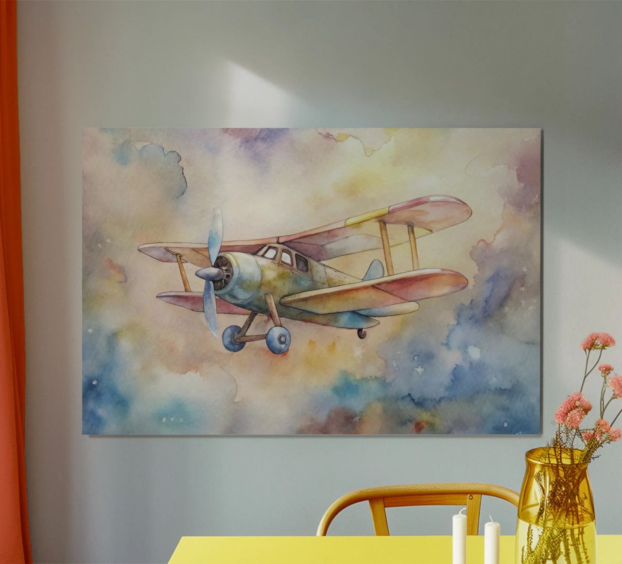 Decorative children's plane poster by ARTVI-SHOP