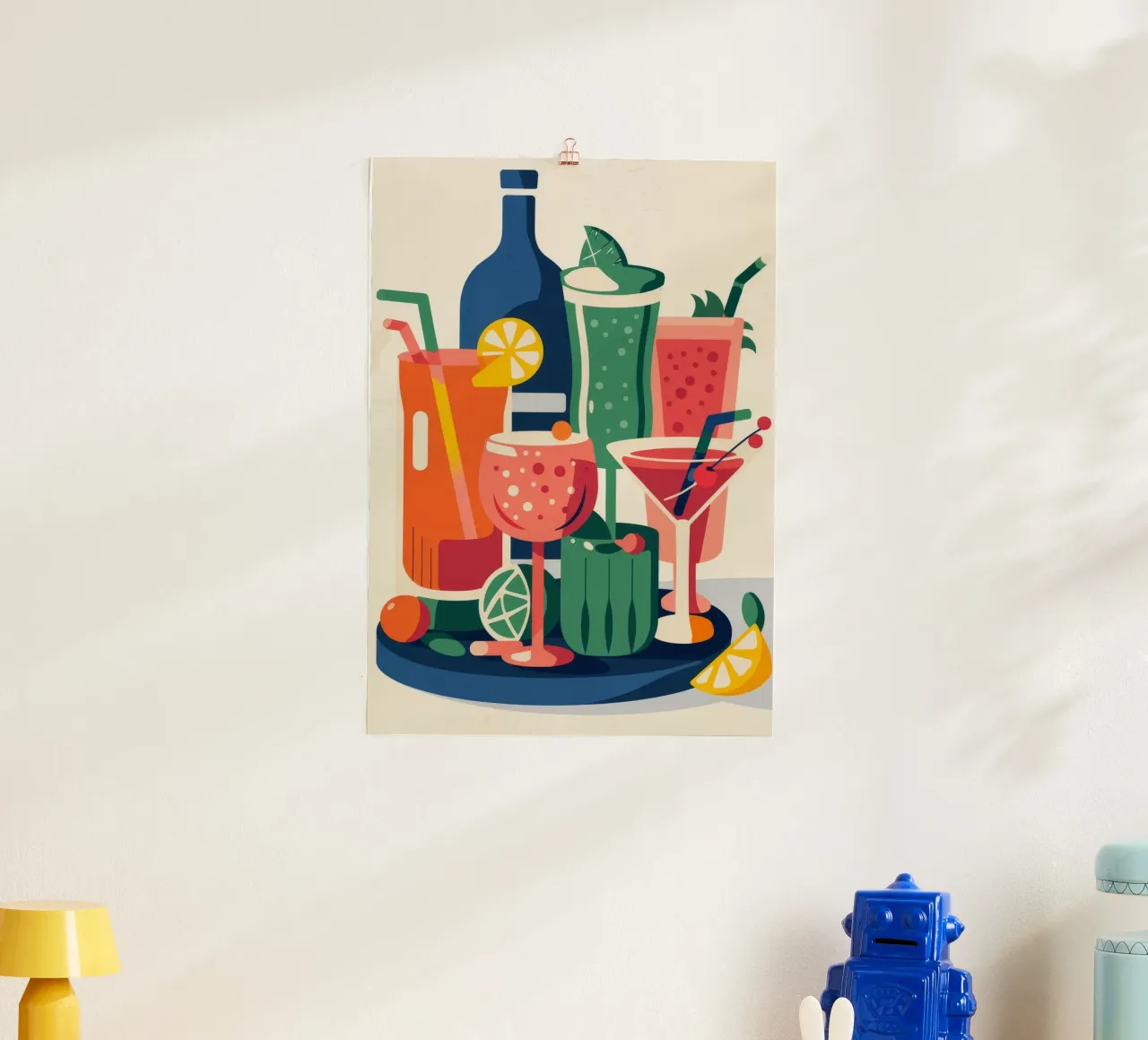 Cocktail colorati poster con telaio in alluminio da Seren Liodra