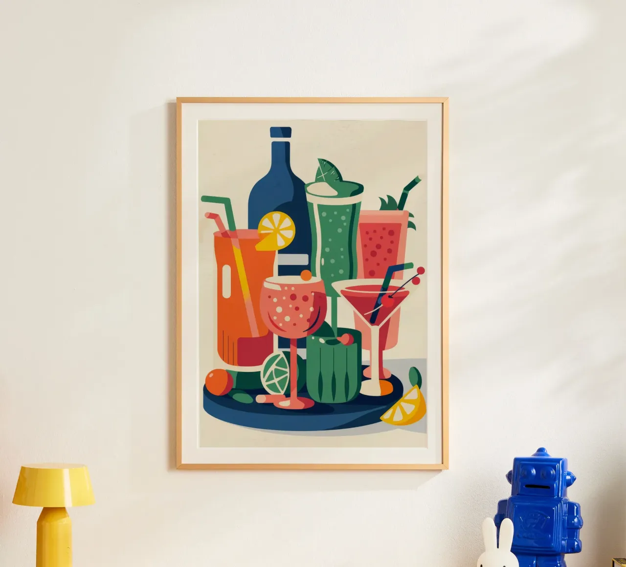 Cocktail colorati poster con telaio in alluminio da Seren Liodra