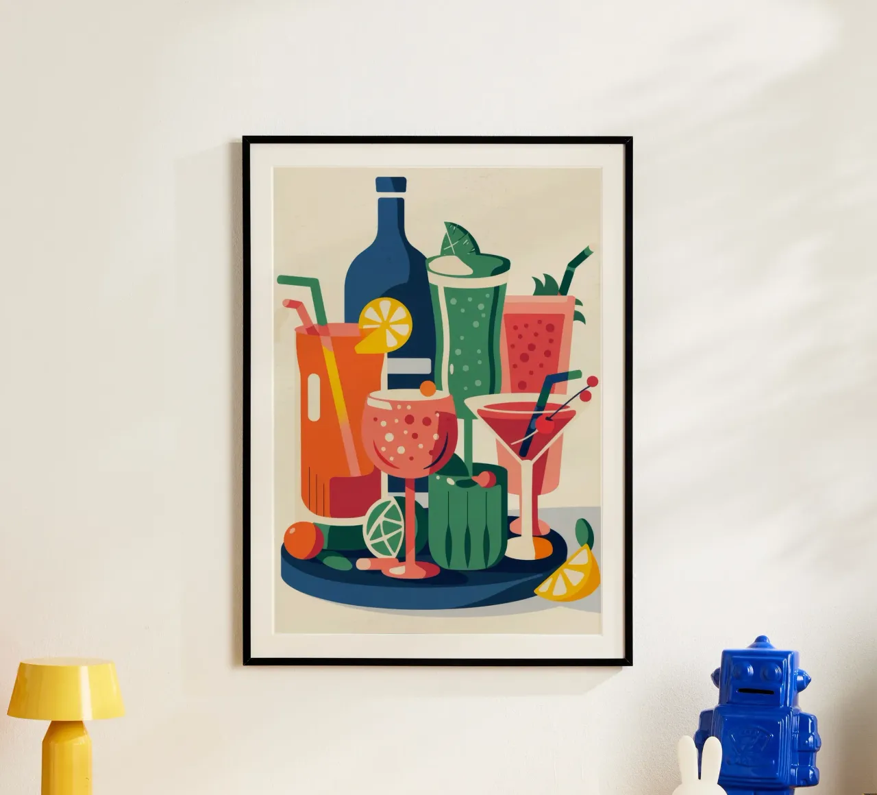 Cocktail colorati poster con telaio in alluminio da Seren Liodra