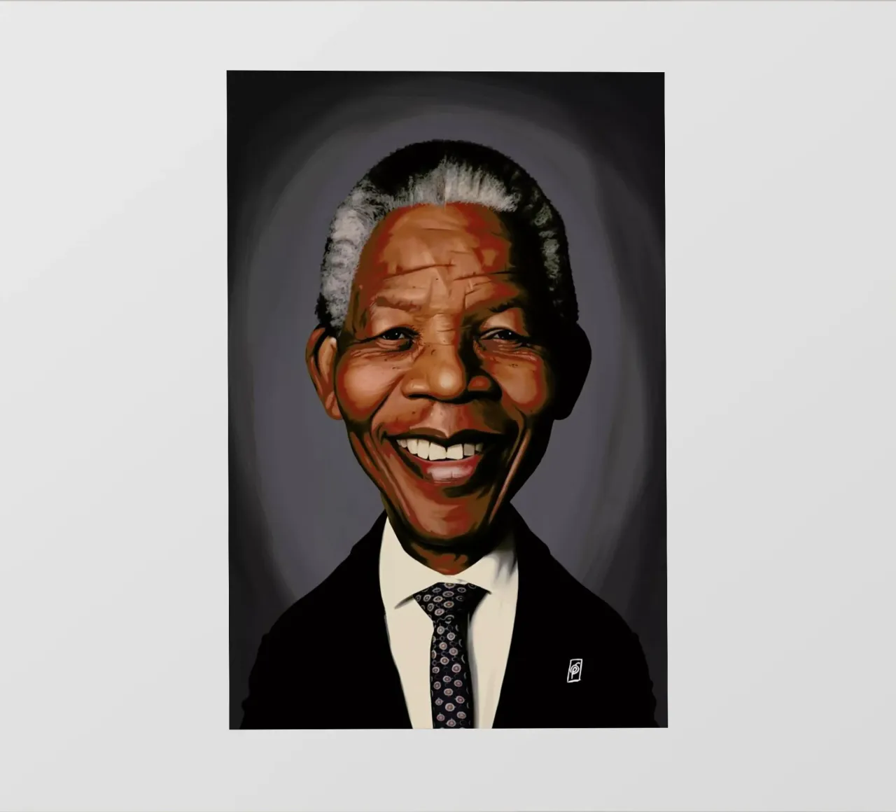 Nelson Mandela backlit film by Rob Art | Illustration