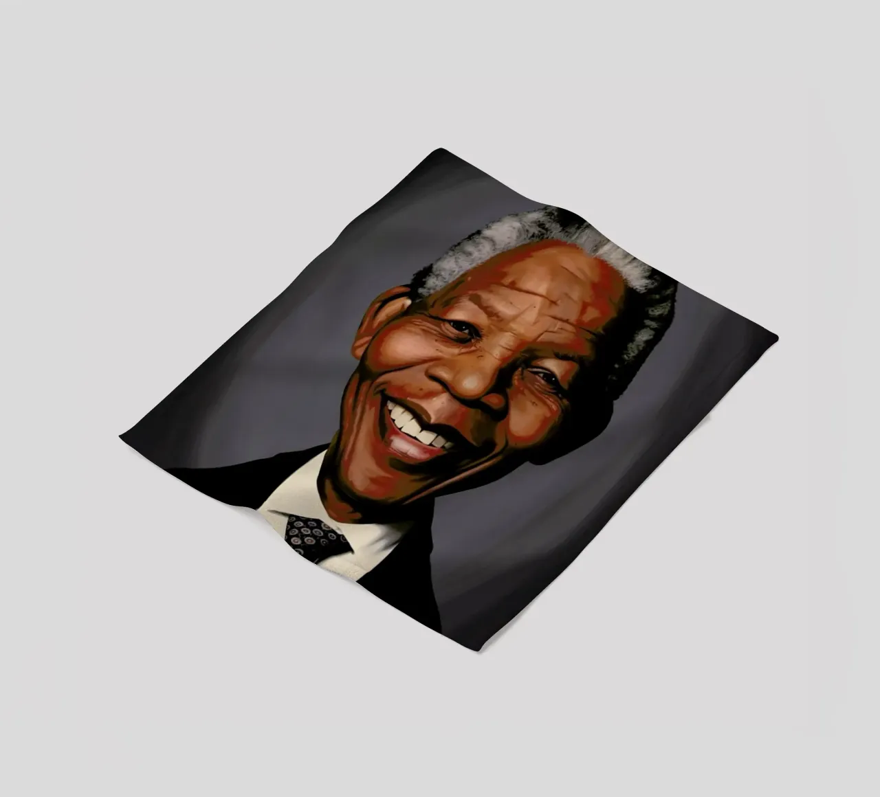 Nelson Mandela fleece blanket by Rob Art | Illustration