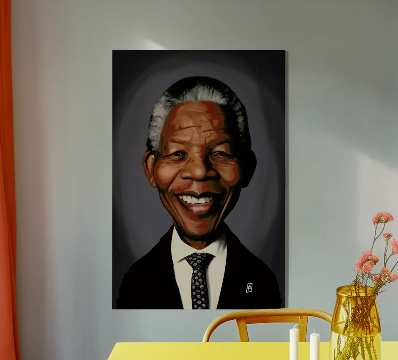Nelson Mandela acrylic glass by Rob Art | Illustration