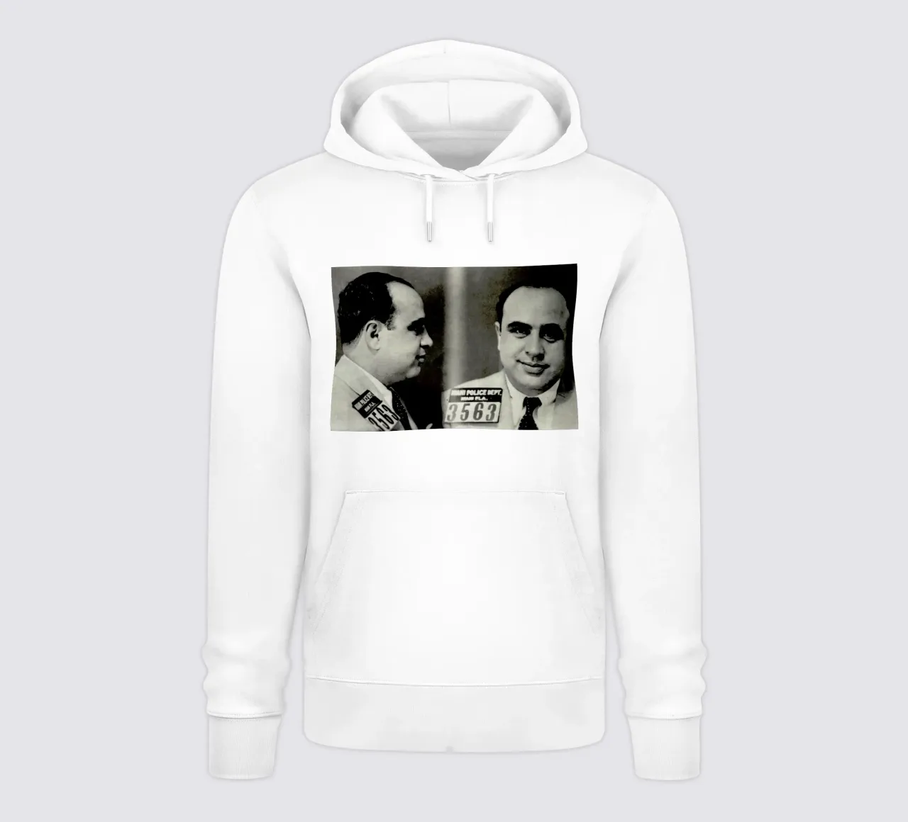 Al Capone's Mugshot felpa con cappuccio da Gallery Print and Art Limited