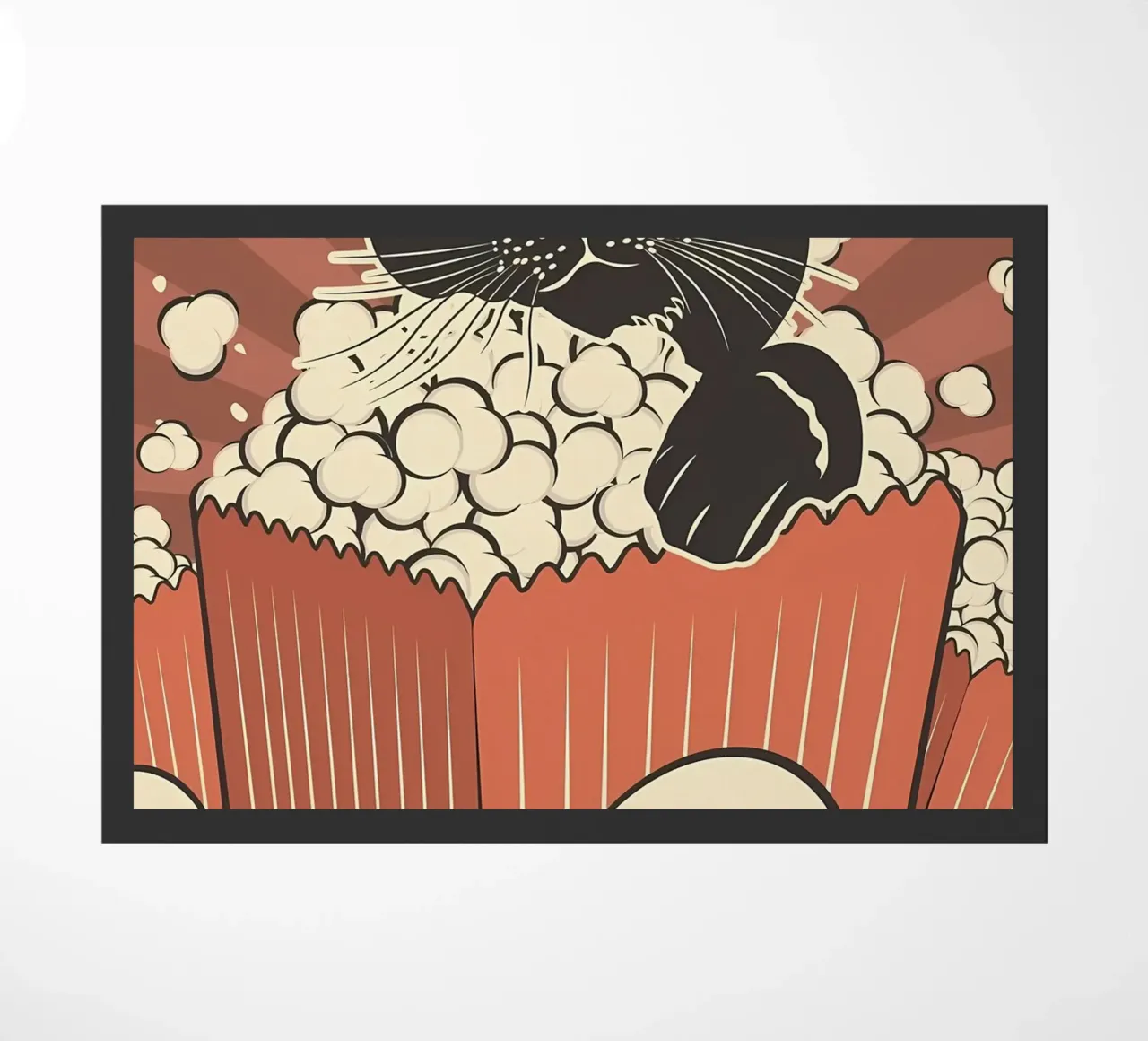 Retro Cat Popcorn Theater zerbino da Monique A Hooper