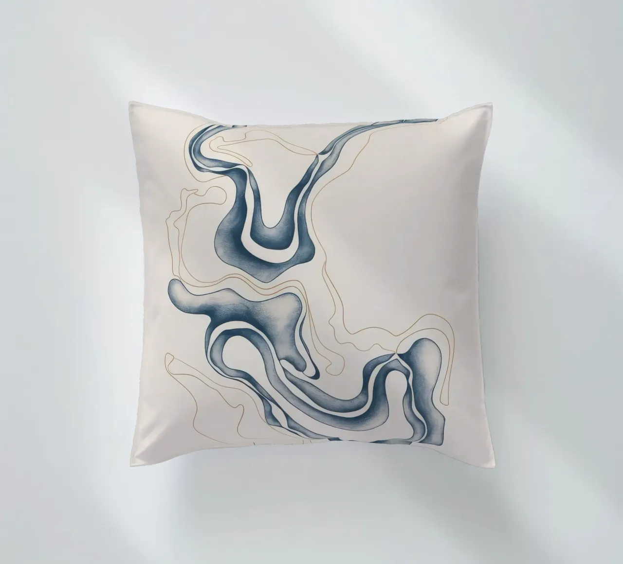 Linee fluide astratte cuscino da Seren Liodra