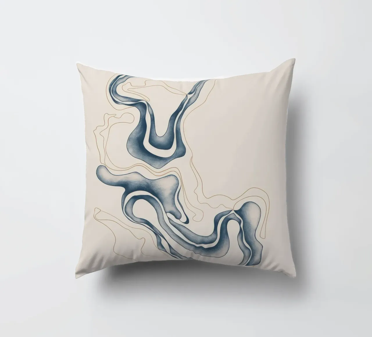 Linee fluide astratte cuscino da Seren Liodra