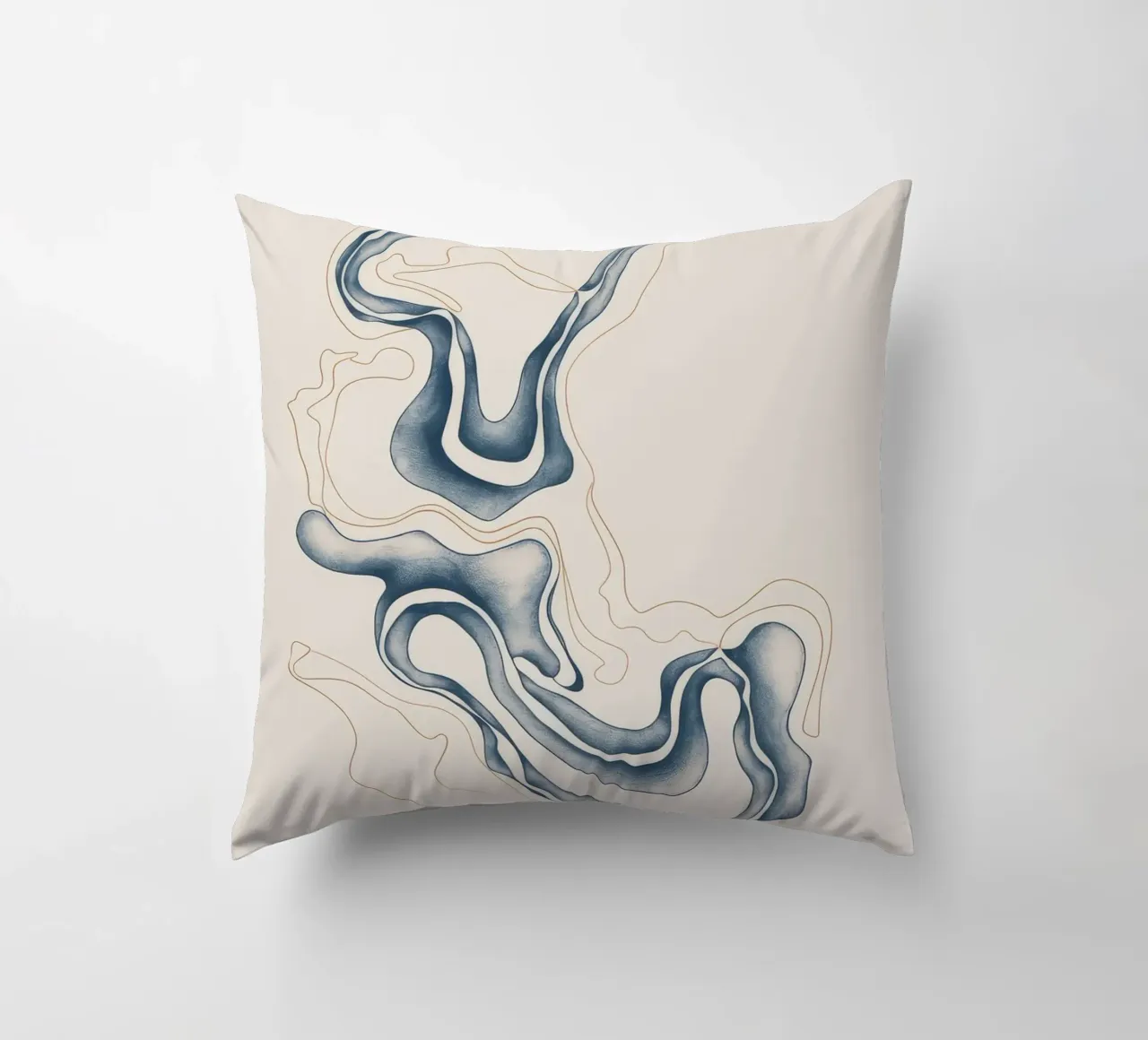 Linee fluide astratte cuscino da Seren Liodra