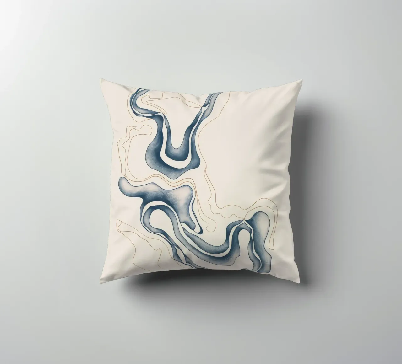 Linee fluide astratte cuscino da Seren Liodra