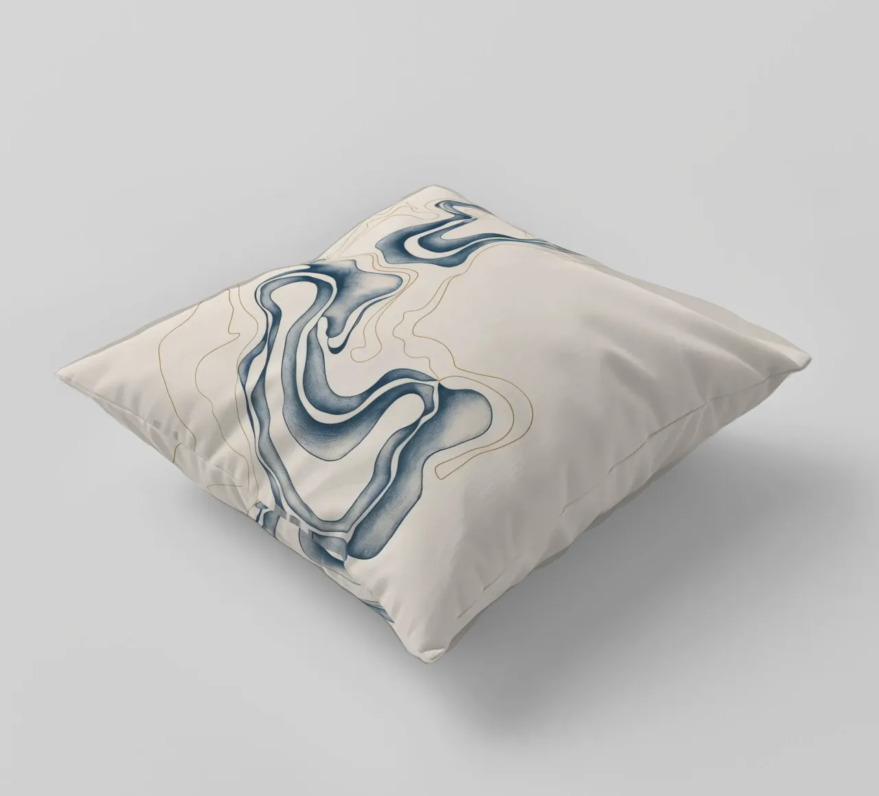 Linee fluide astratte cuscino da Seren Liodra