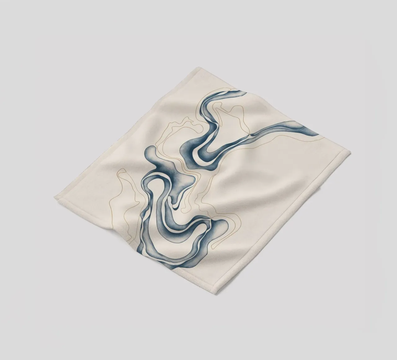 Linee fluide astratte coperta in pile da Seren Liodra
