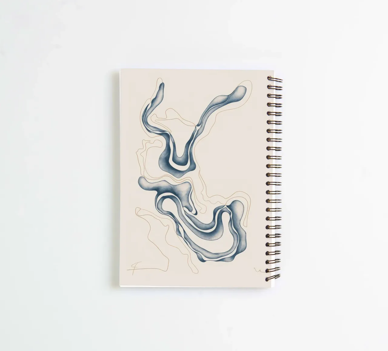 Abstract Fluid Lines spiral notebook by Seren Liodra