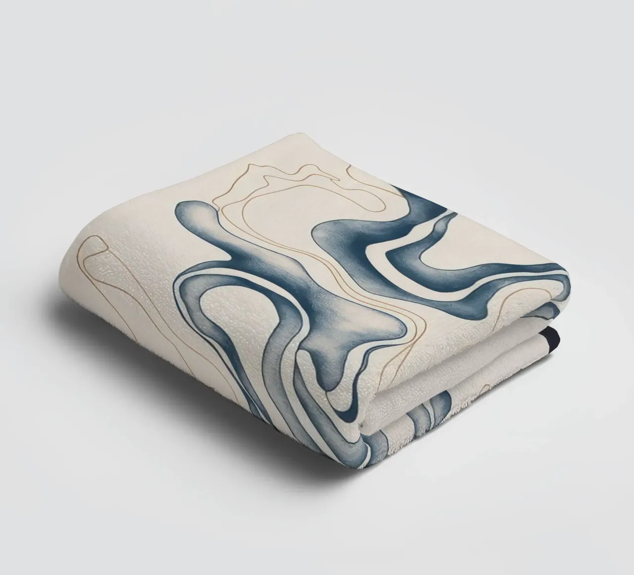 Abstract Fluid Lines towel by Seren Liodra