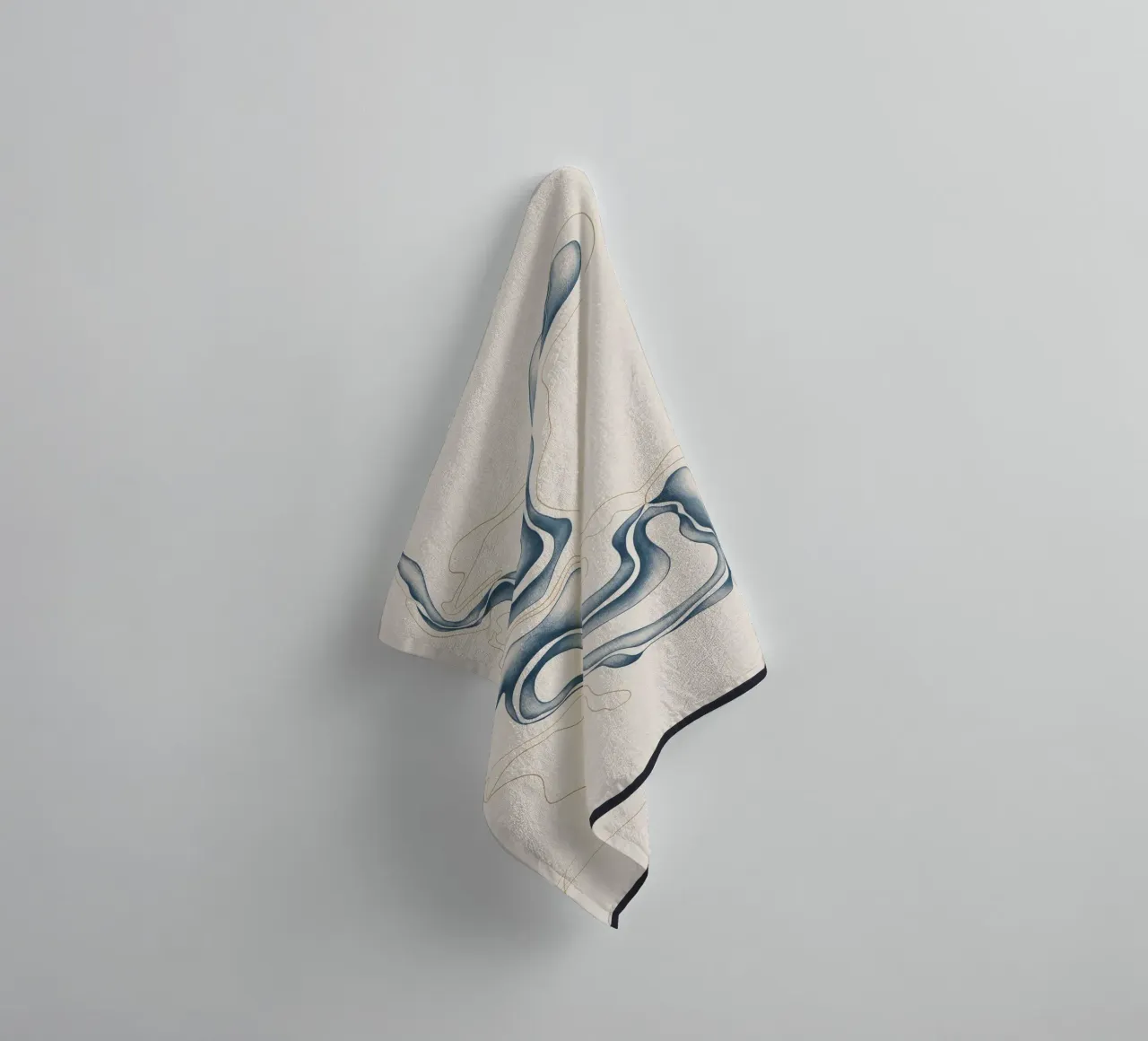 Abstract Fluid Lines towel by Seren Liodra