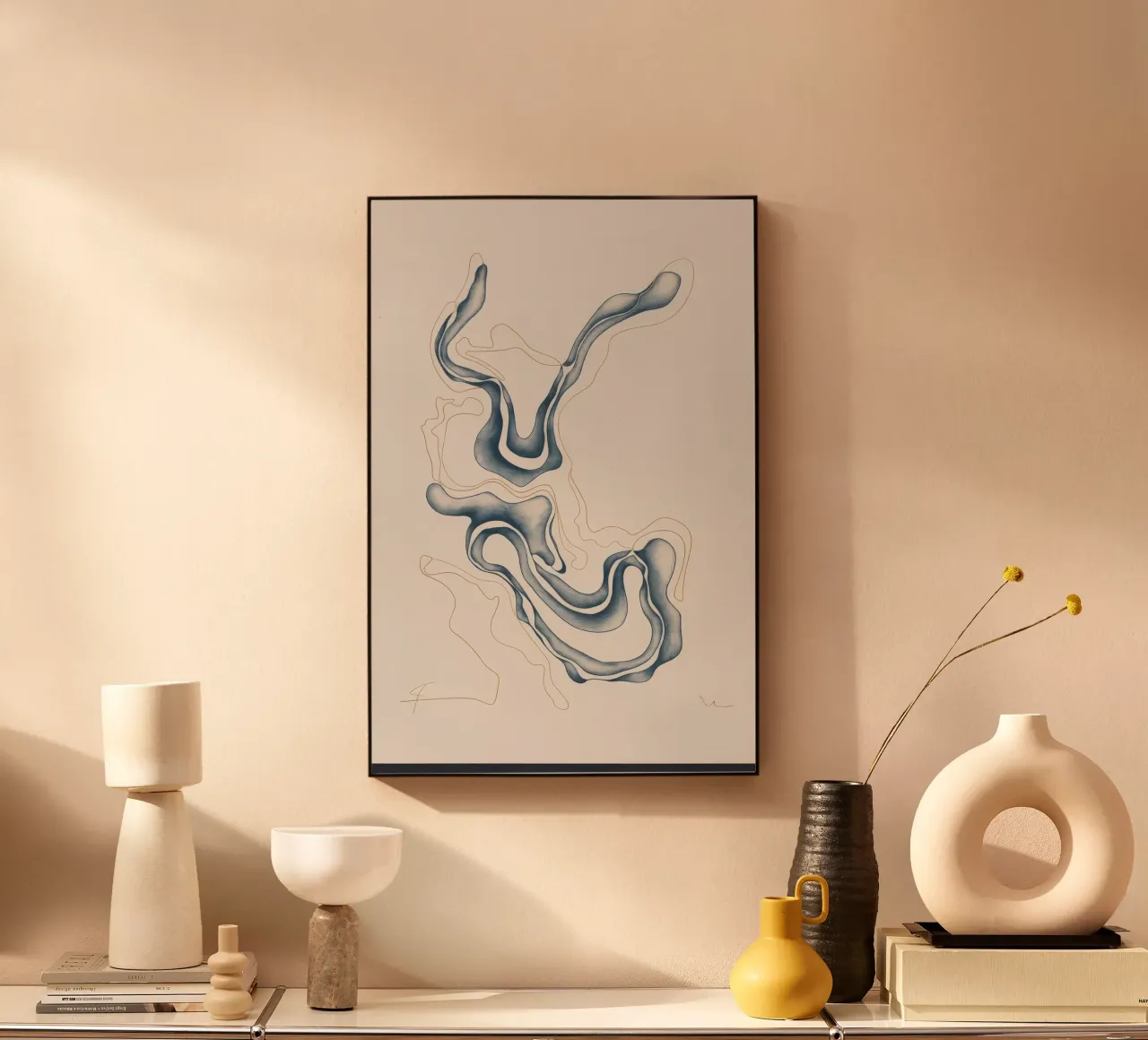 Linee fluide astratte plexiglass da Seren Liodra