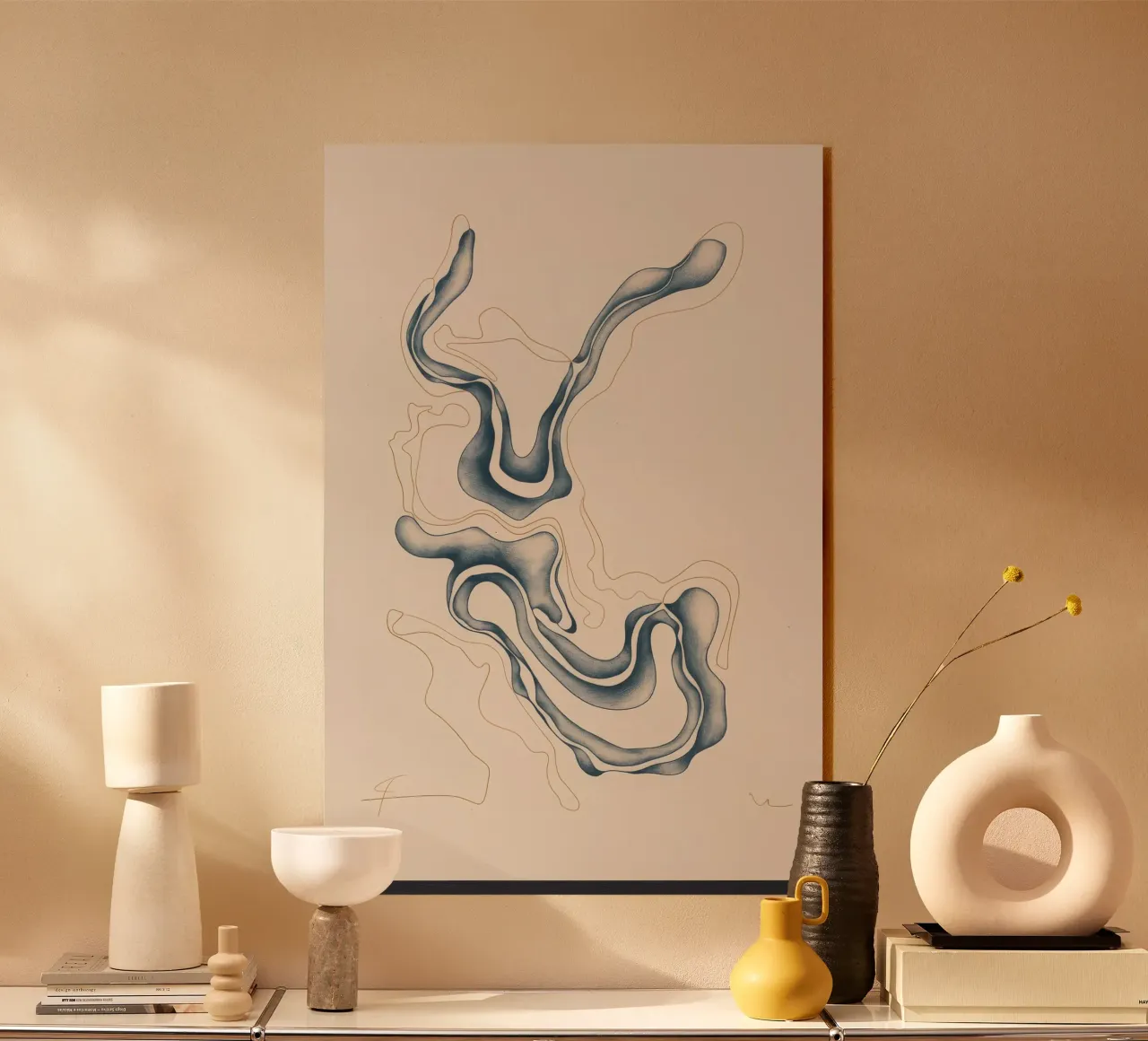 Linee fluide astratte plexiglass da Seren Liodra