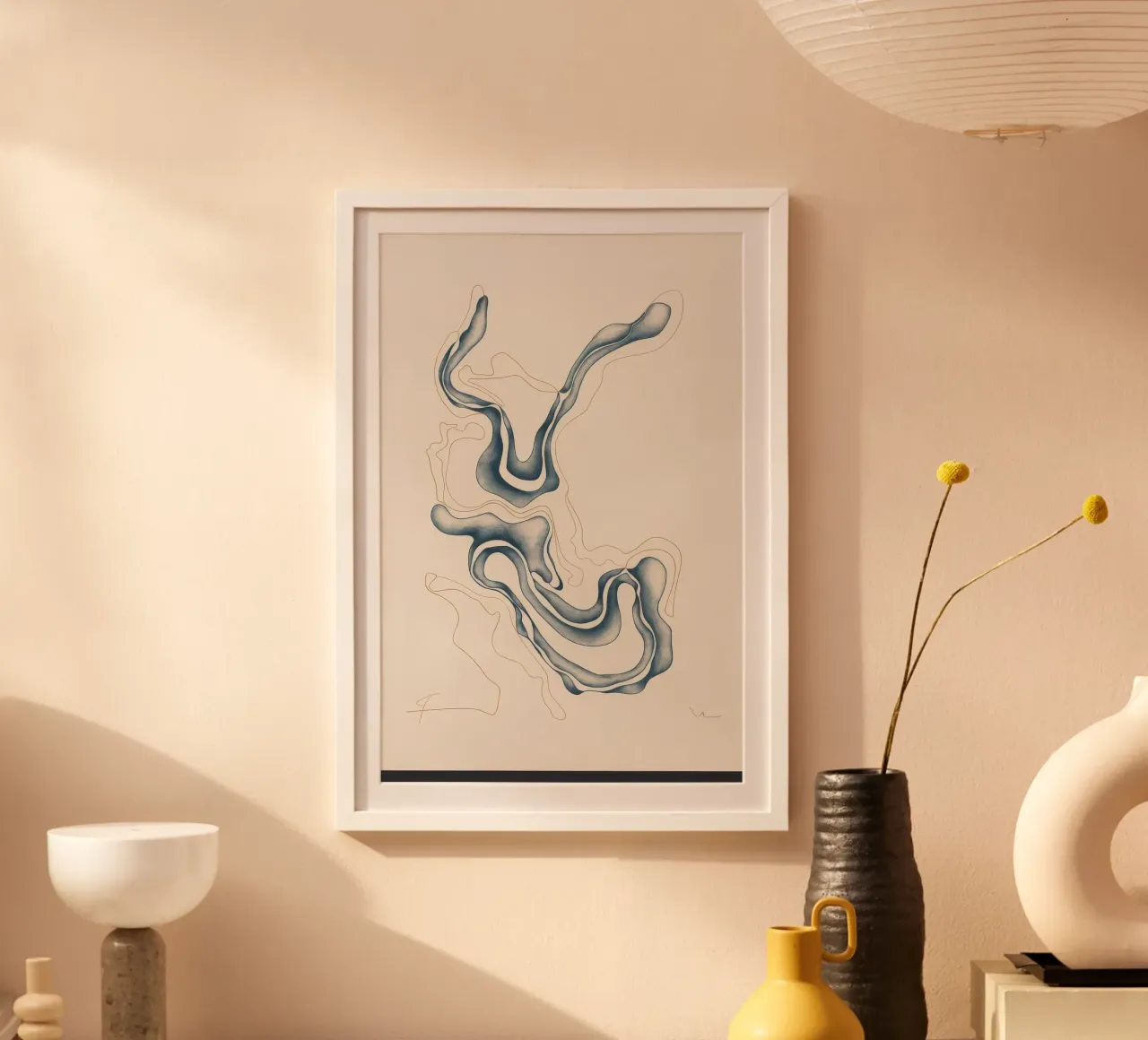 Abstract Fluid Lines hahnemühle by Seren Liodra
