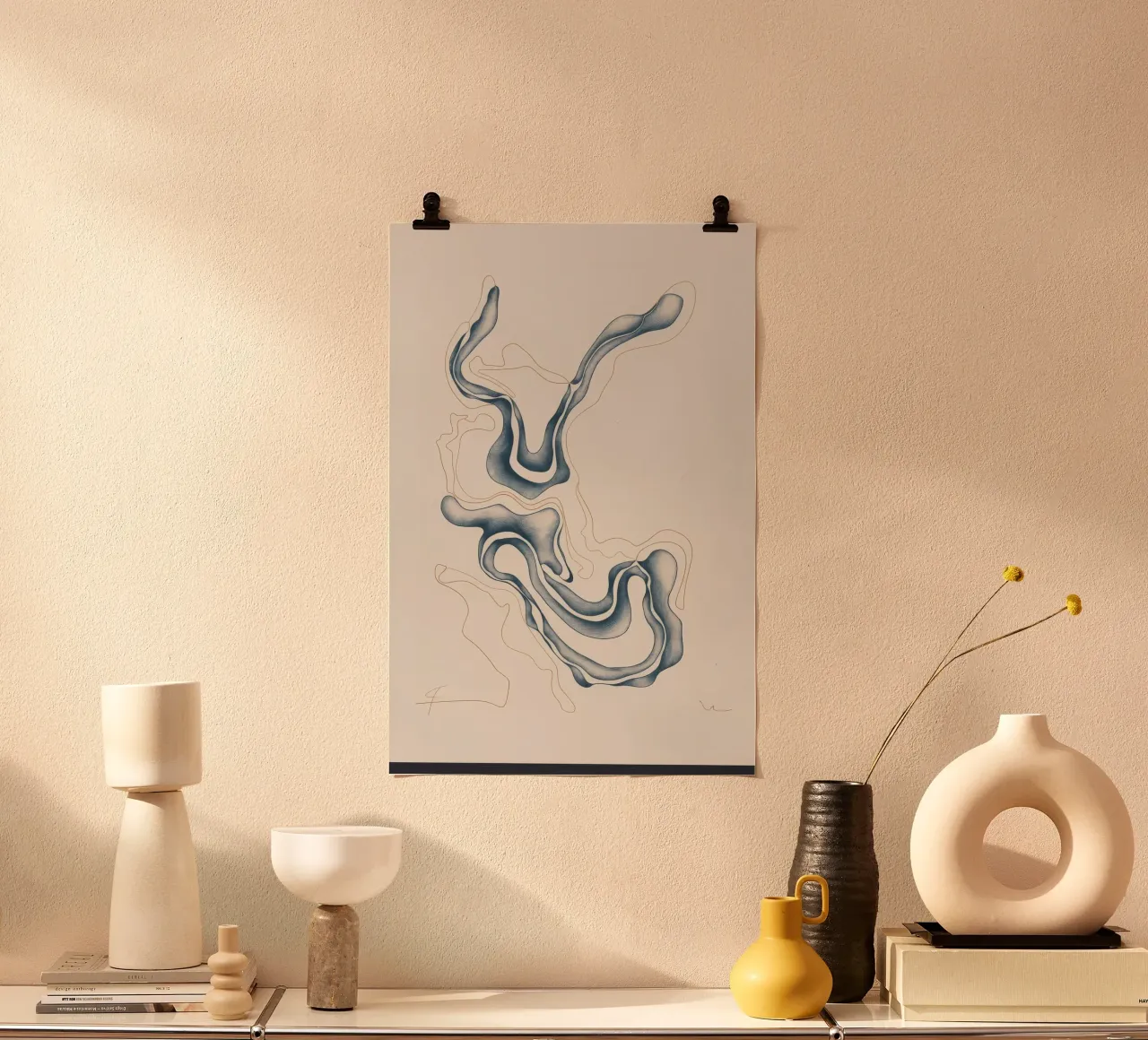 Abstract Fluid Lines hahnemühle by Seren Liodra