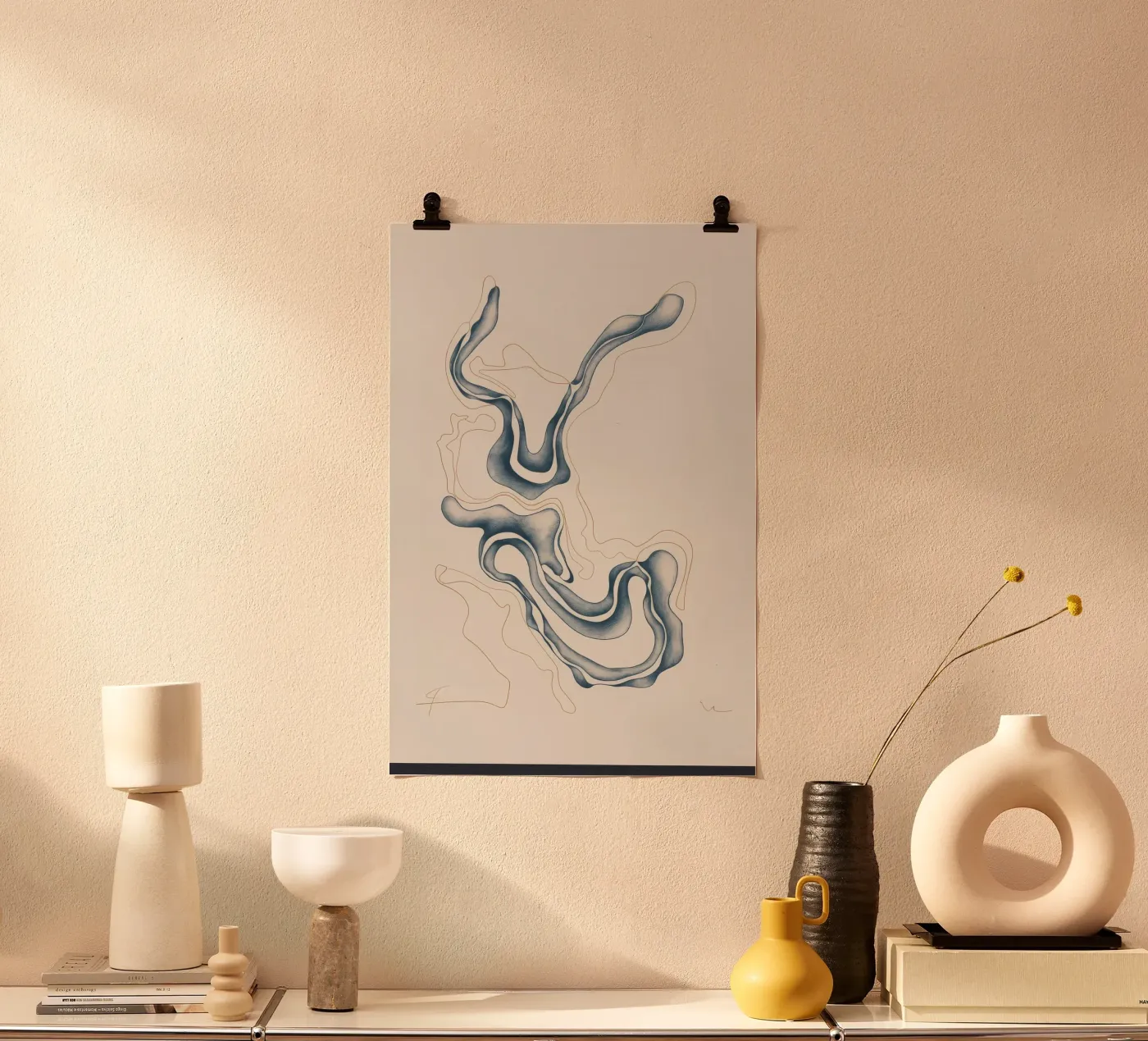 Linee fluide astratte poster da Seren Liodra