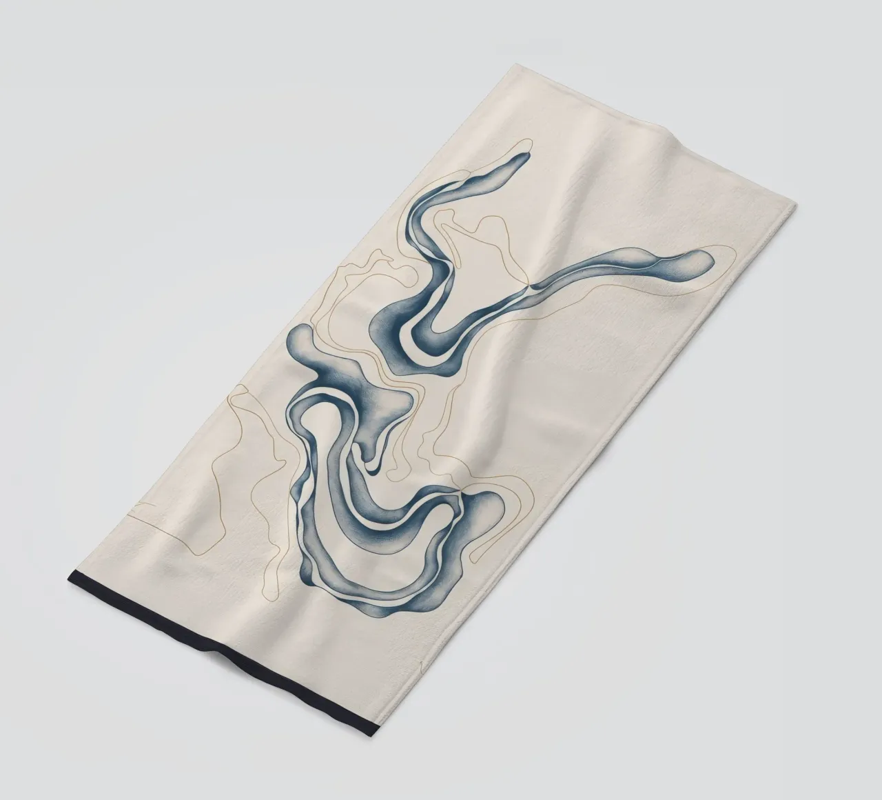Abstract Fluid Lines beach towel by Seren Liodra
