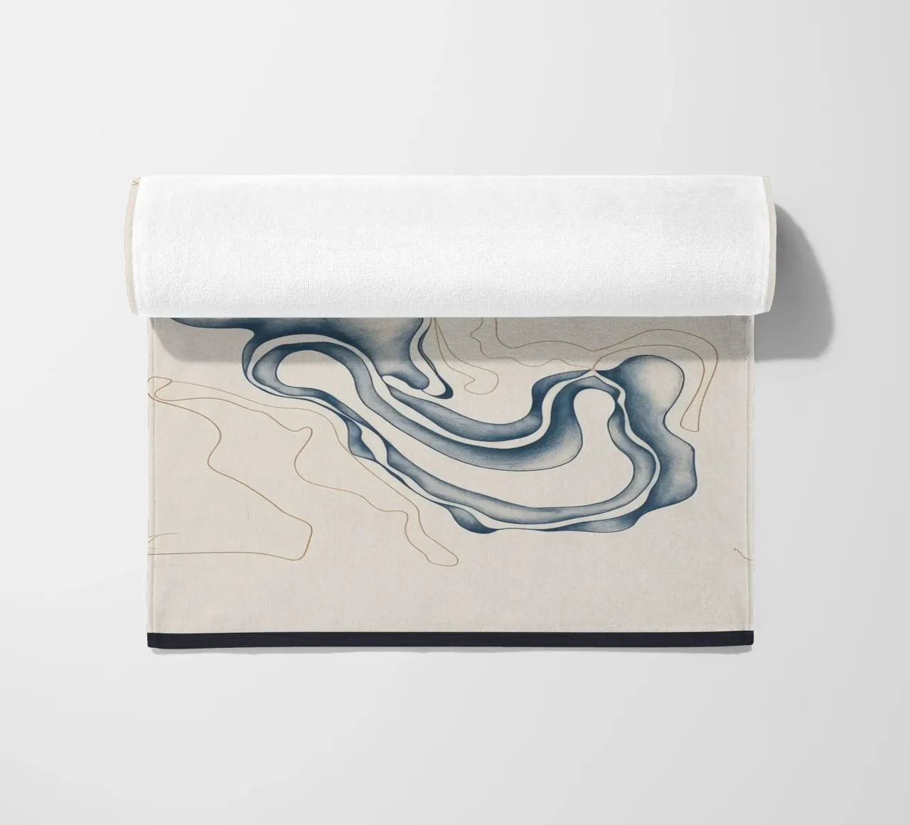 Abstract Fluid Lines beach towel by Seren Liodra