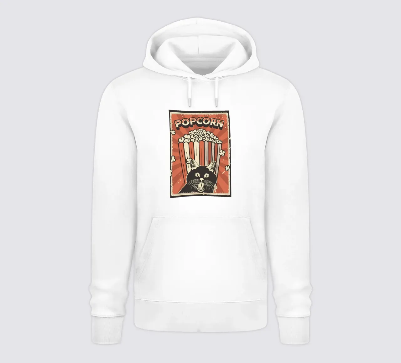 Retro Cat Meme Popcorn felpa con cappuccio da Monique A Hooper