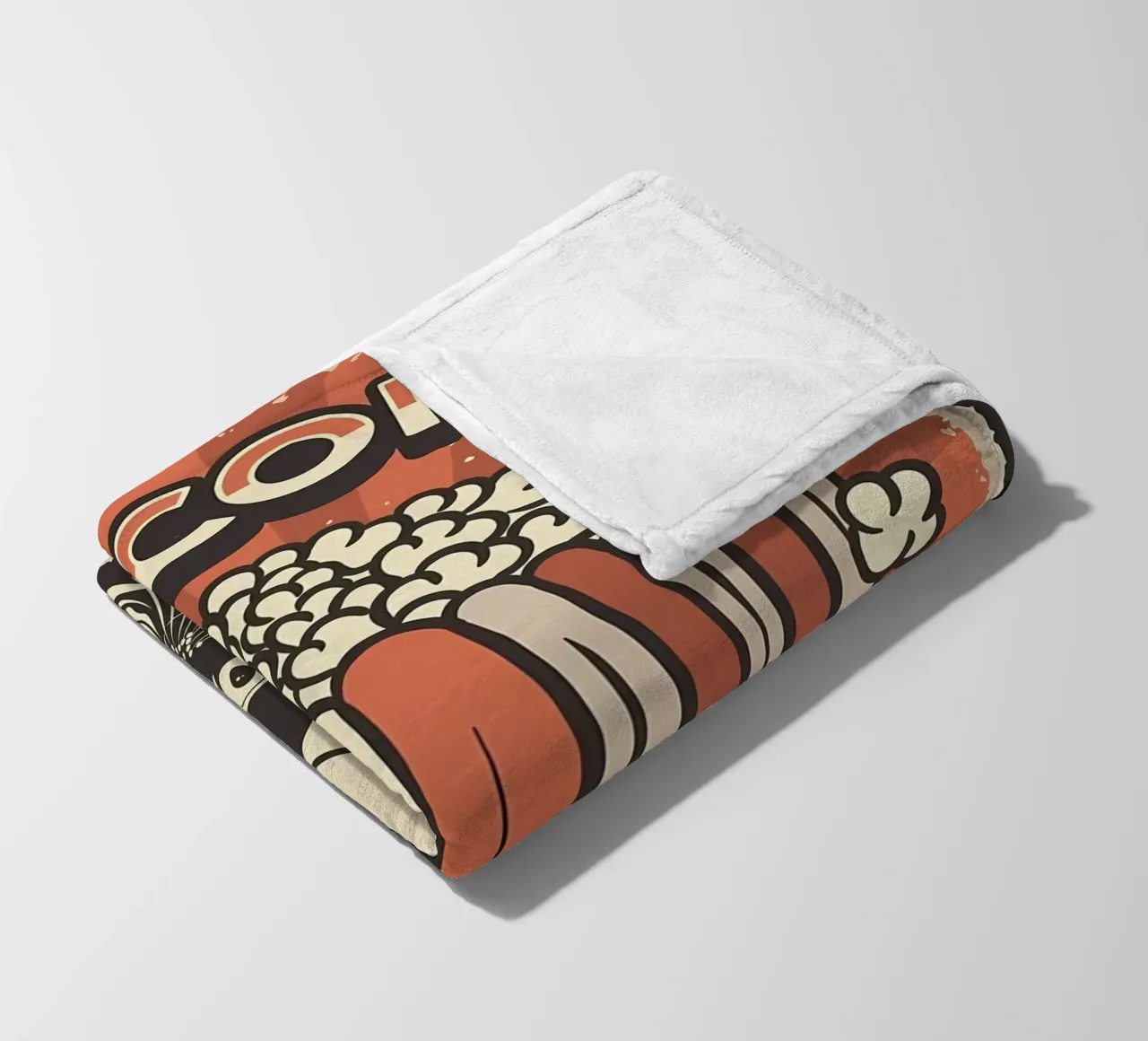 Retro Cat Meme Popcorn coperta in pile da Monique A Hooper