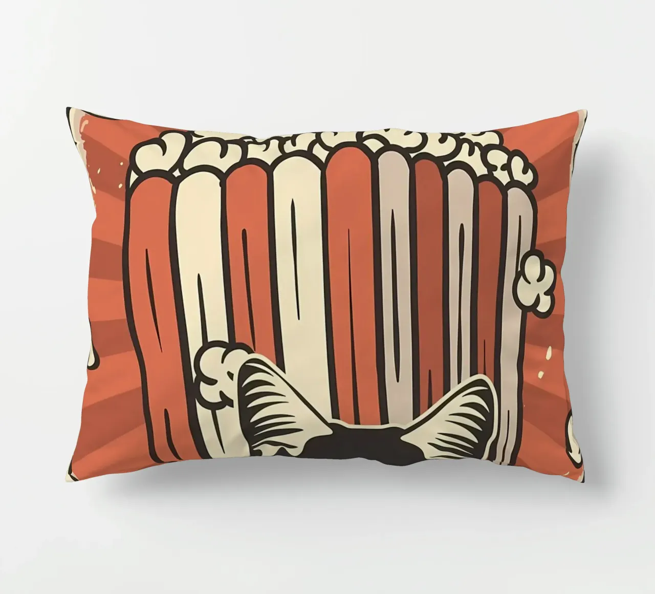 Retro Cat Meme Popcorn cuscino da Monique A Hooper