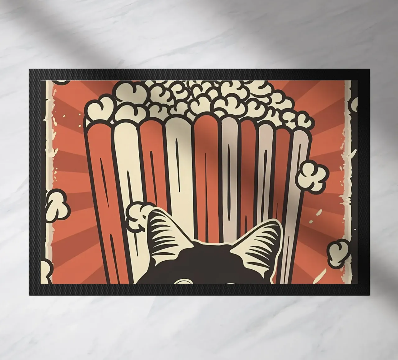 Retro Cat Meme Popcorn zerbino da Monique A Hooper