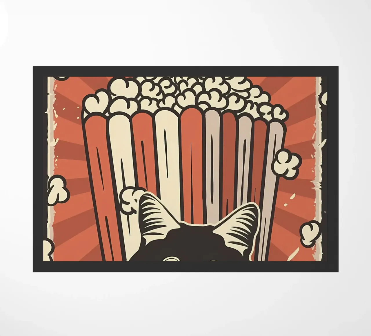 Retro Cat Meme Popcorn zerbino da Monique A Hooper