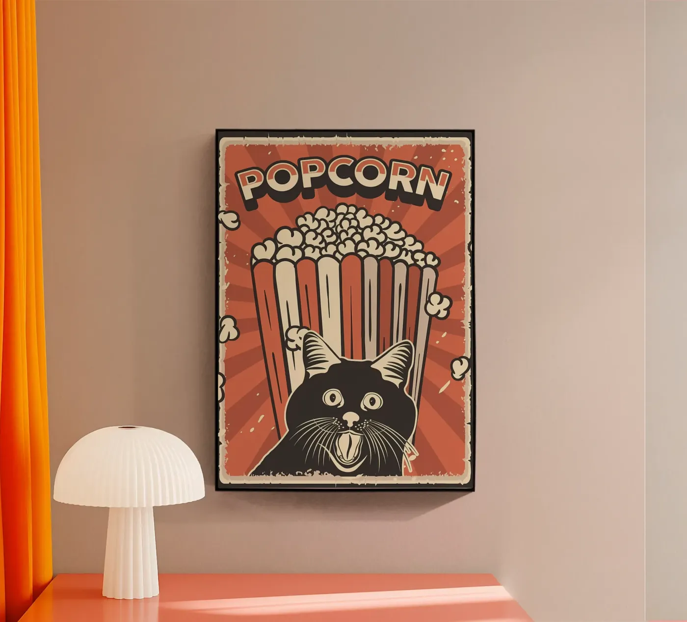 Retro Cat Meme Popcorn plexiglass da Monique A Hooper