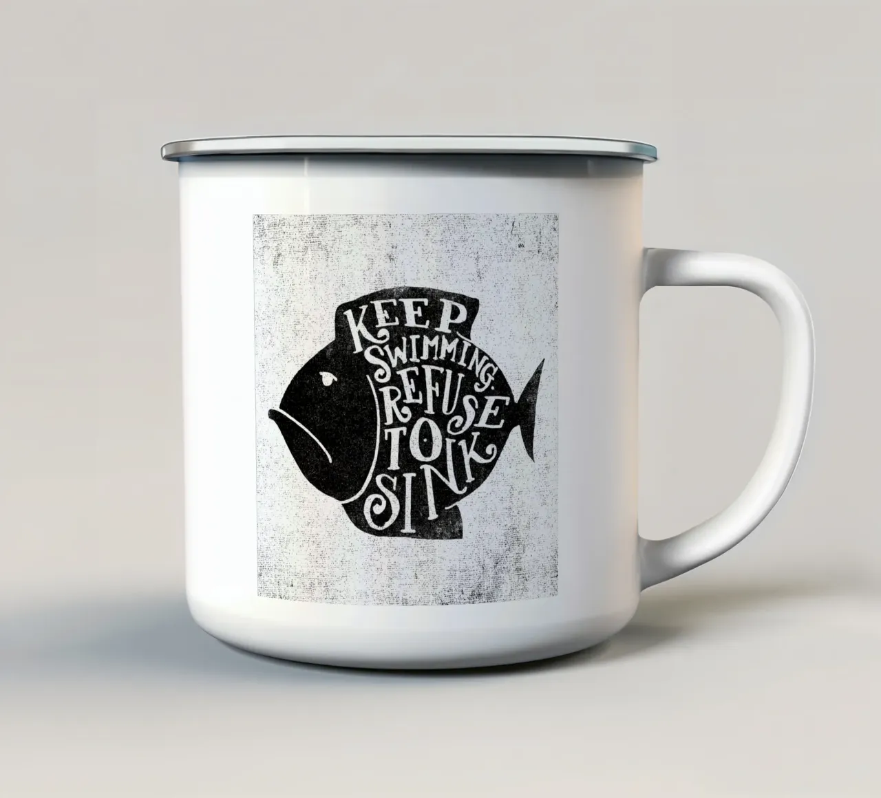 keep swimming tazza in smalto da Matthew Taylor Wilson