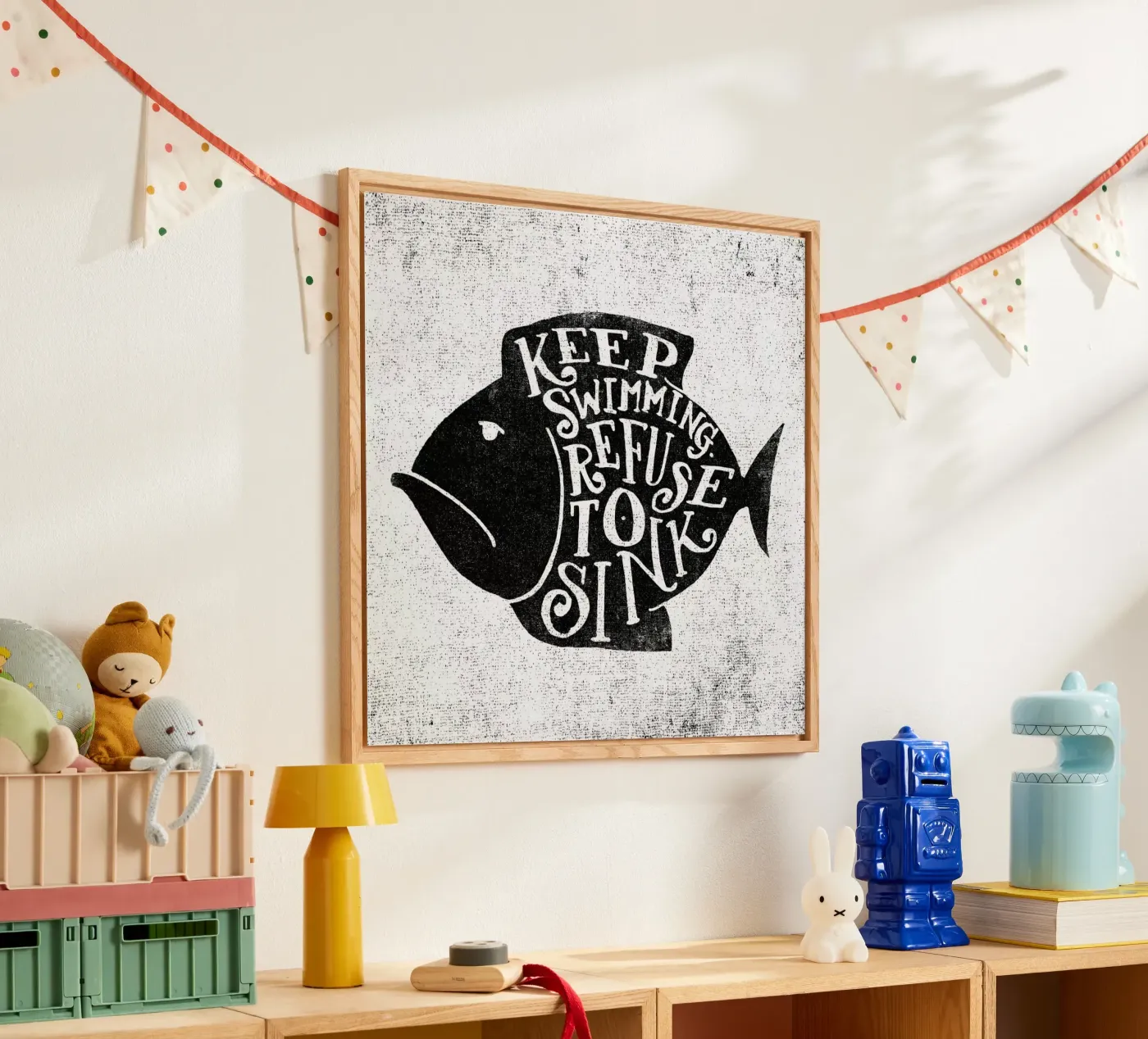 keep swimming acryl van Matthew Taylor Wilson