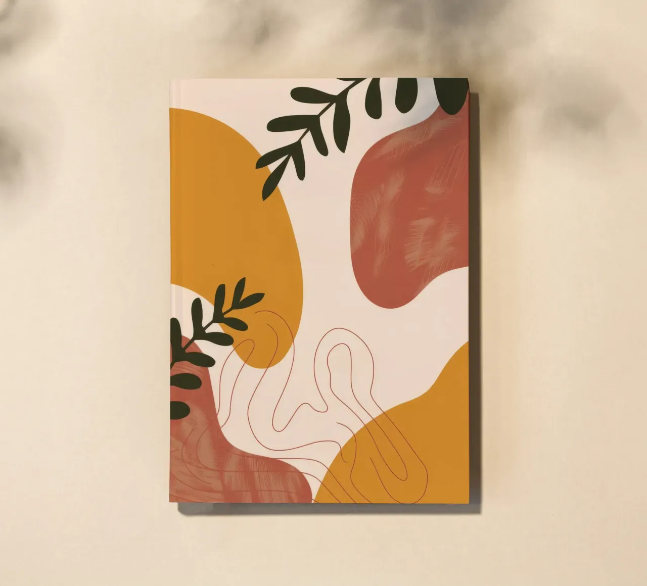 Earthy Abstract Shapes notebook by Seren Liodra