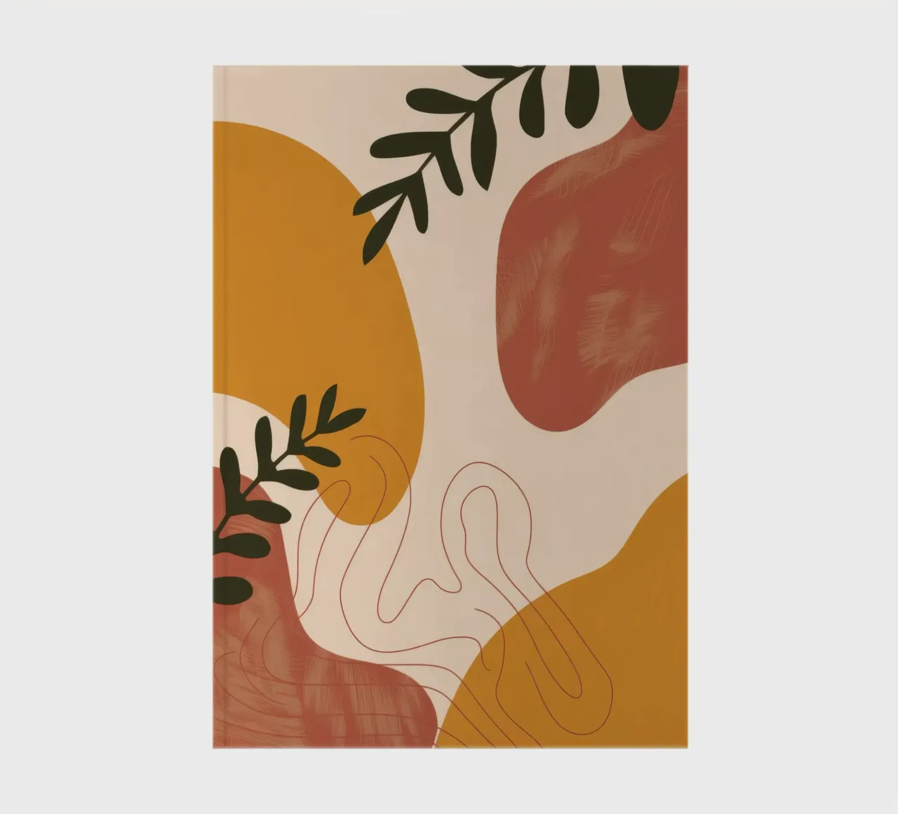 Earthy Abstract Shapes notebook by Seren Liodra
