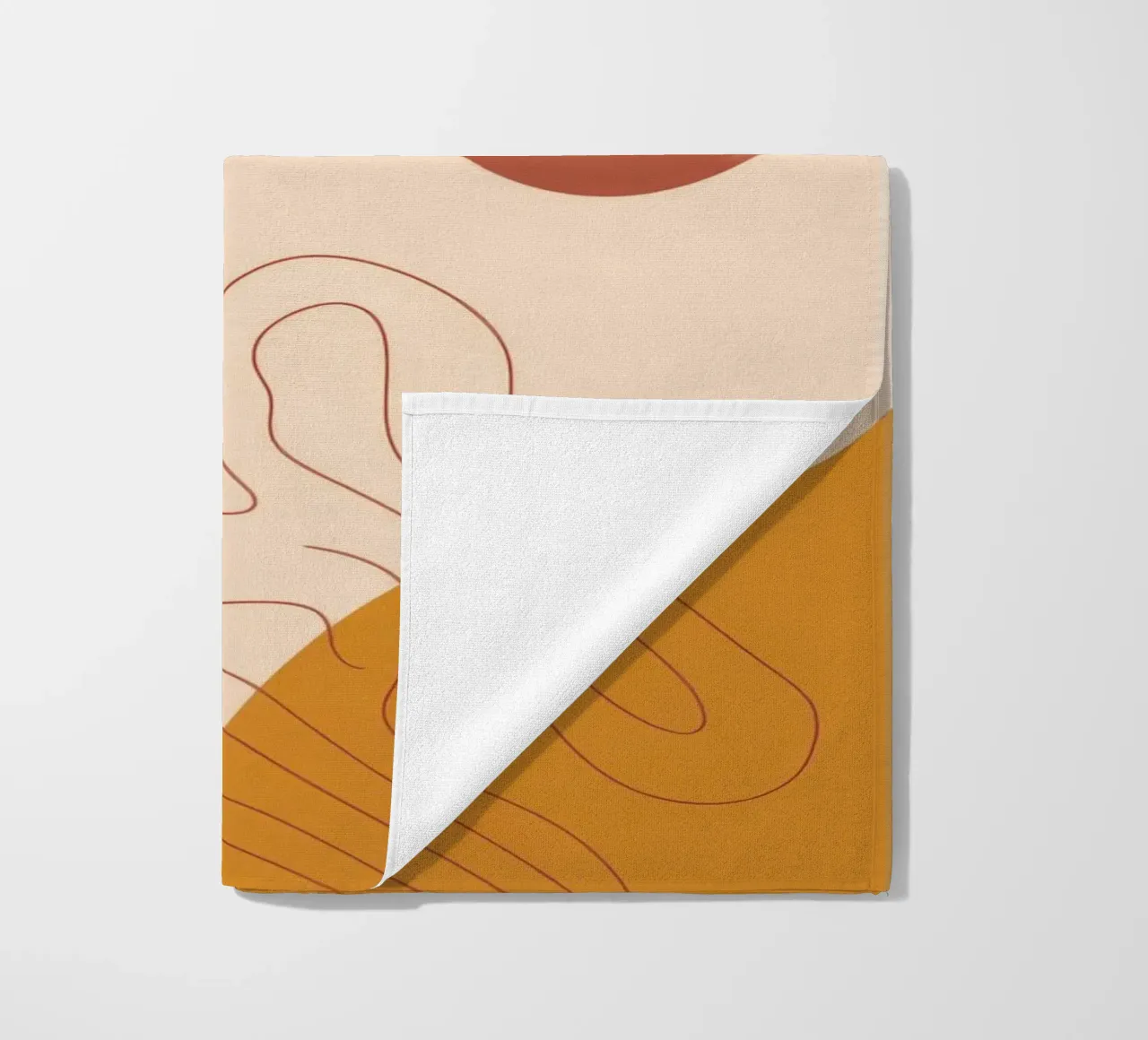 Earthy Abstract Shapes beach towel by Seren Liodra