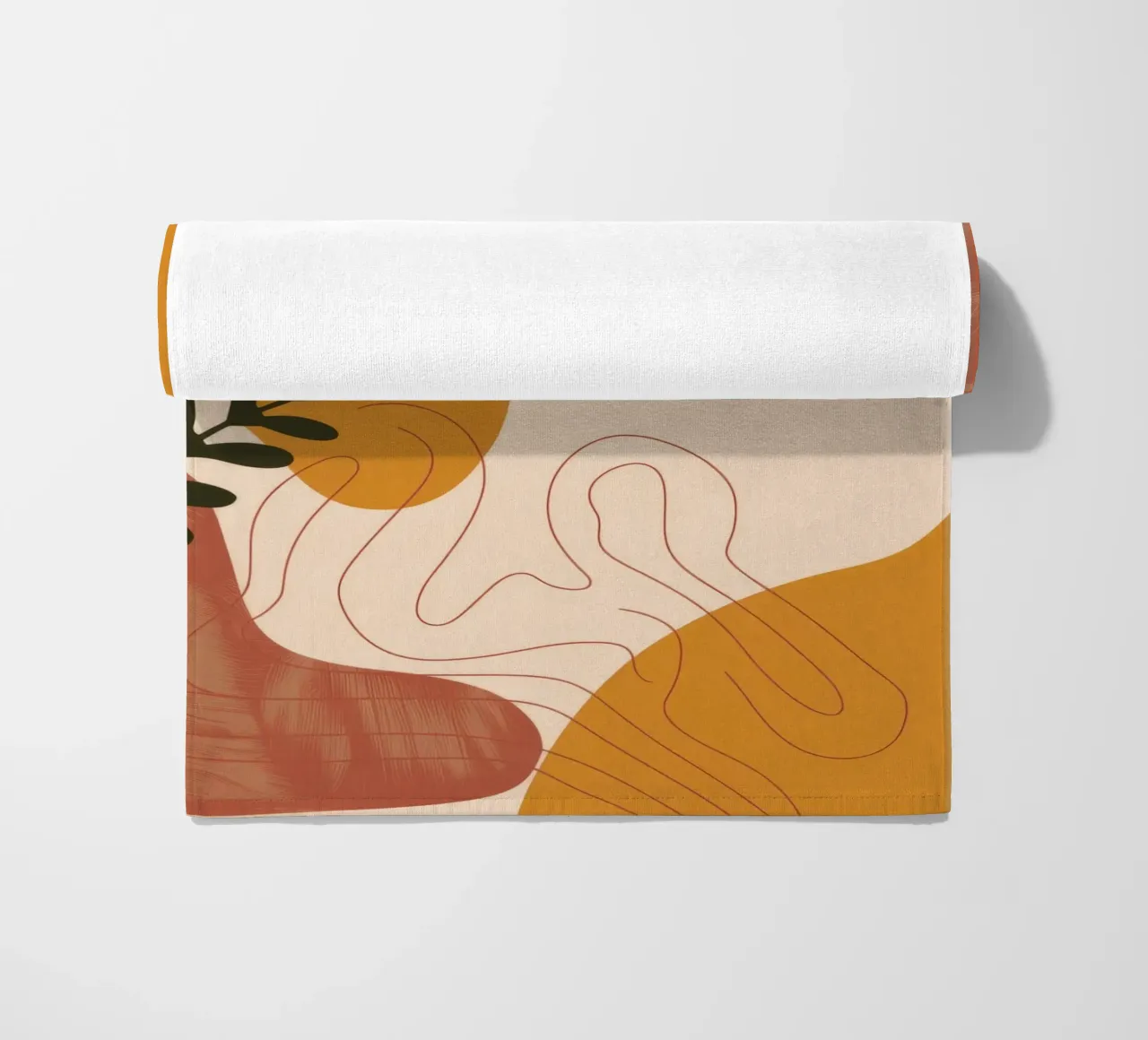 Earthy Abstract Shapes beach towel by Seren Liodra