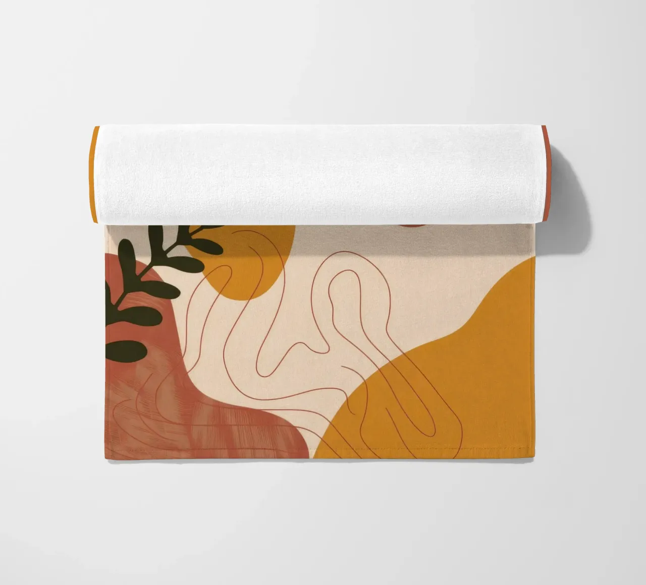 Earthy Abstract Shapes beach towel by Seren Liodra