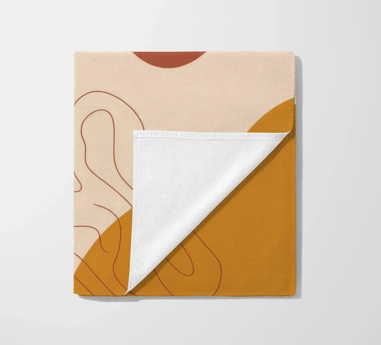 Earthy Abstract Shapes beach towel by Seren Liodra