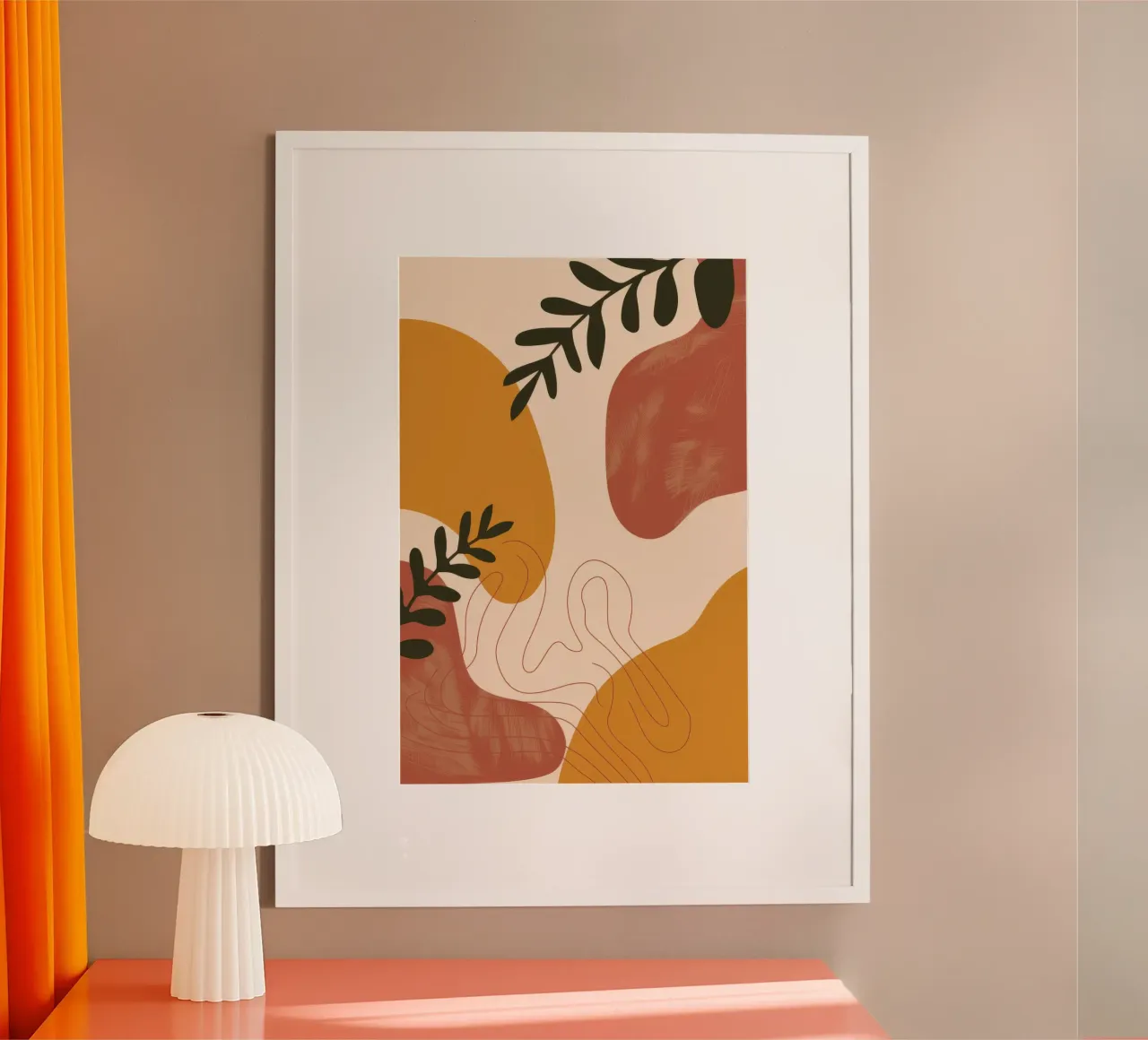 Earthy Abstract Shapes hahnemühle by Seren Liodra