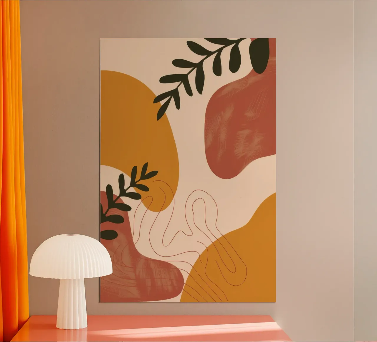 Earthy Abstract Shapes hahnemühle by Seren Liodra