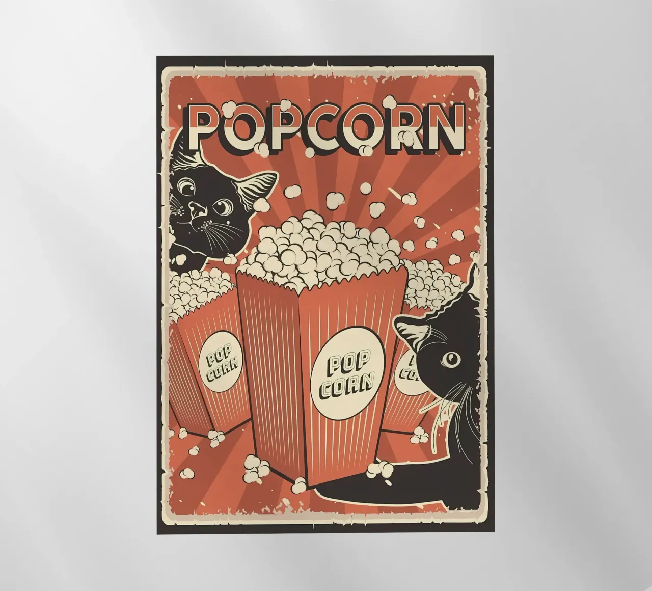 Popcorn per gatti retrò pellicola backlit da Monique A Hooper
