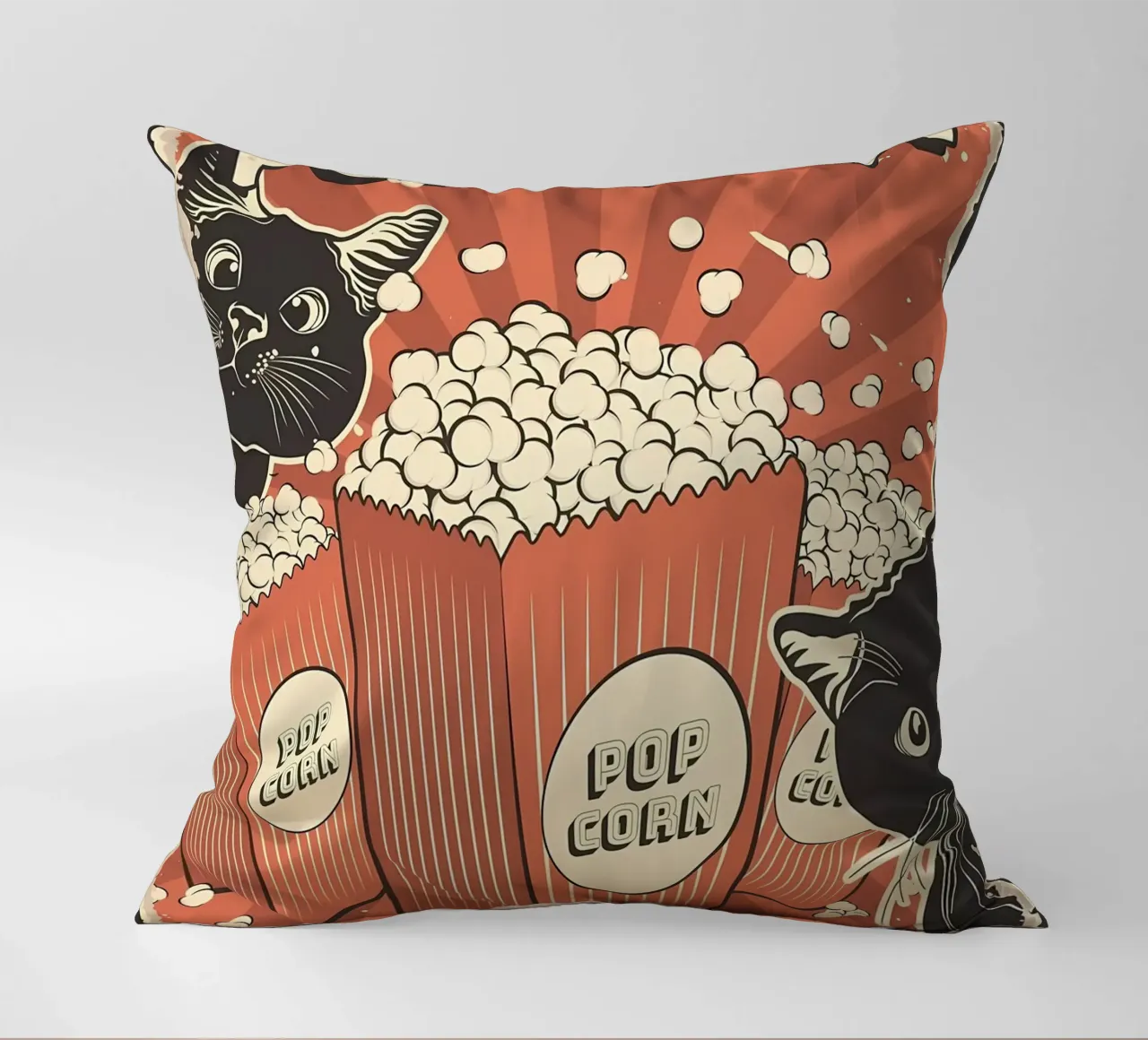 Popcorn per gatti retrò cuscino da Monique A Hooper