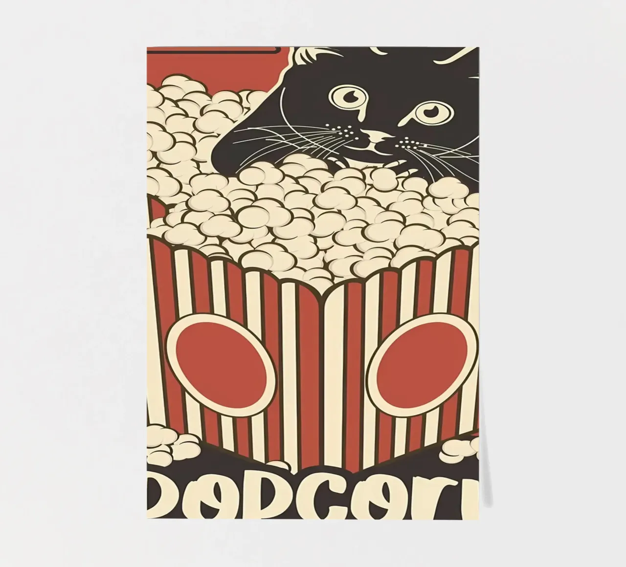 Retro Cat Popcorn Lover sticker sheet by Monique A Hooper