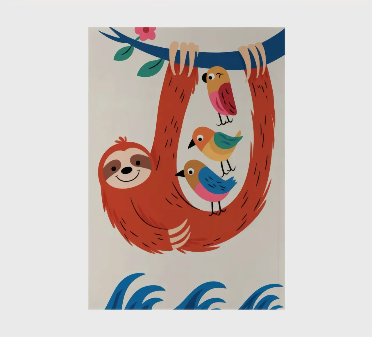 Sloth with Birds notebook by Seren Liodra