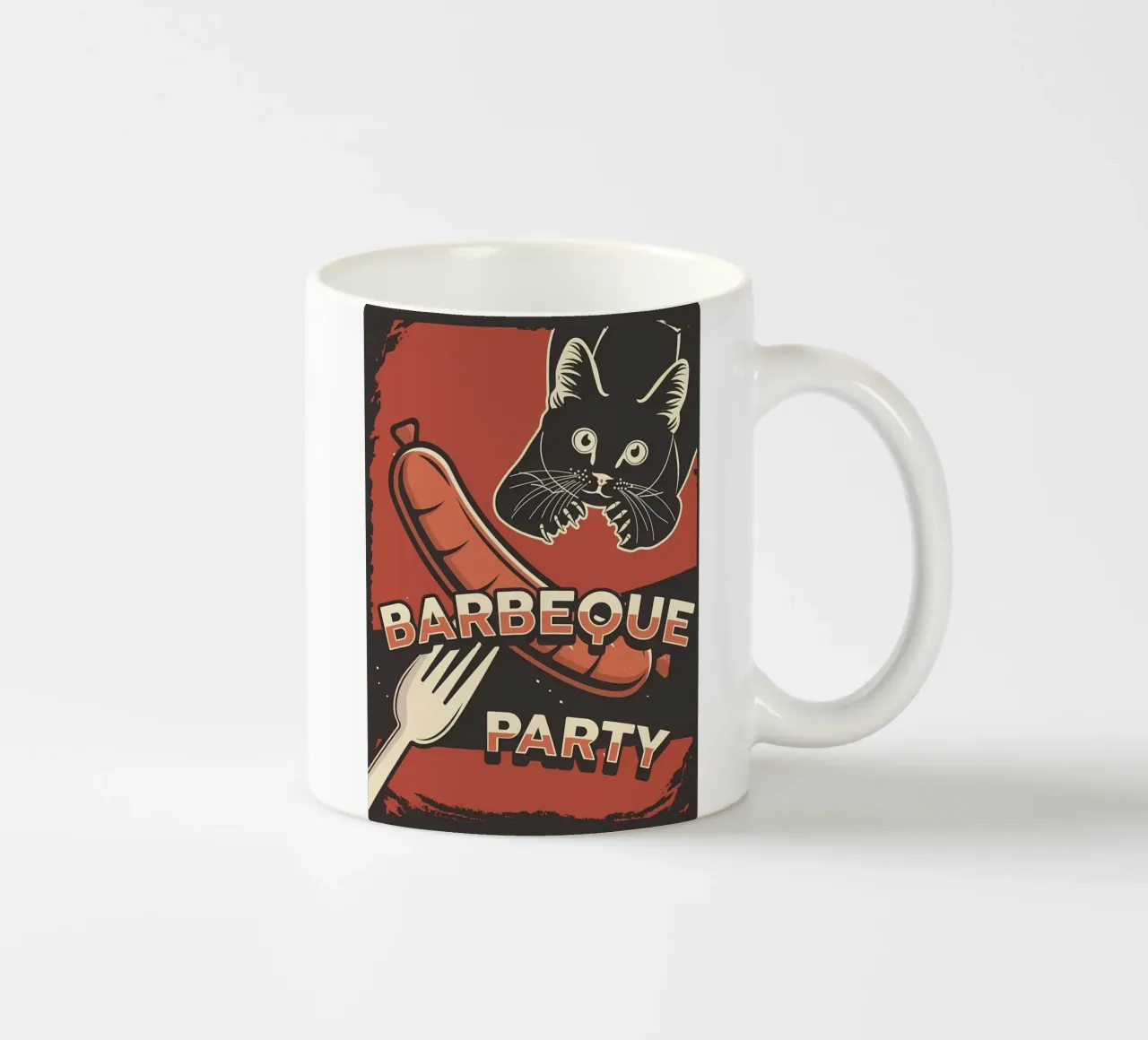 Gatto da barbeque tazza in ceramica da Monique A Hooper