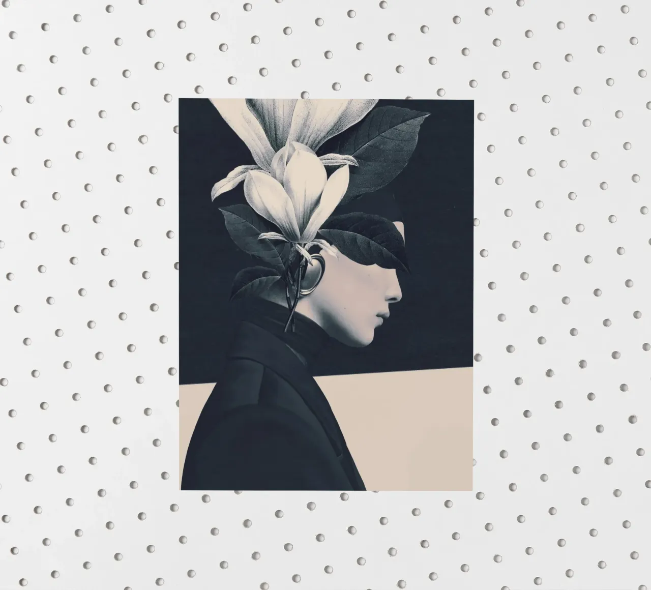 Blumenporträt 2-Schwarz und Weiß Sticker von dada22