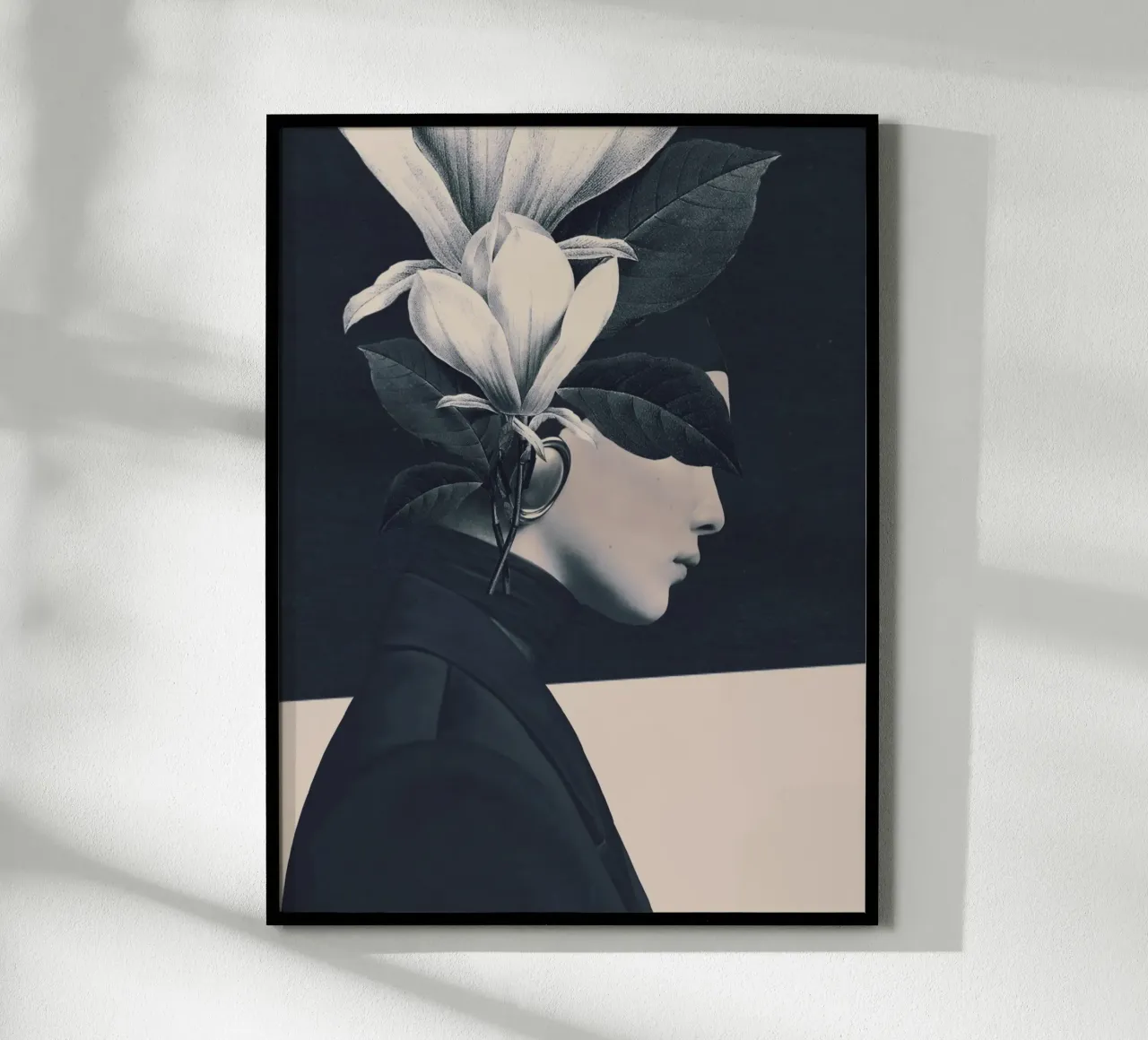Ritratto floreale 2 - bianco e nero carta hahnemühle da dada22