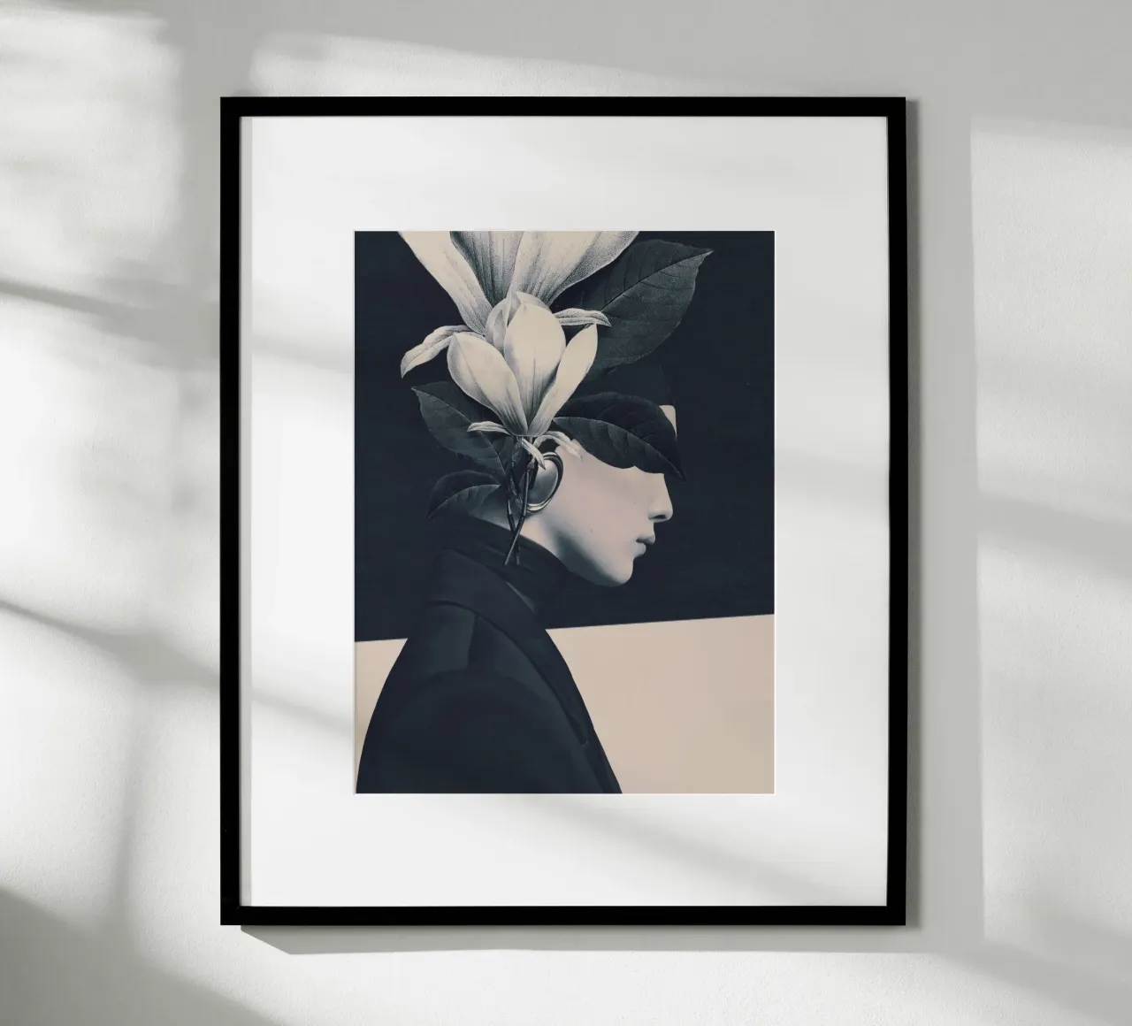 Ritratto floreale 2 - bianco e nero carta hahnemühle da dada22